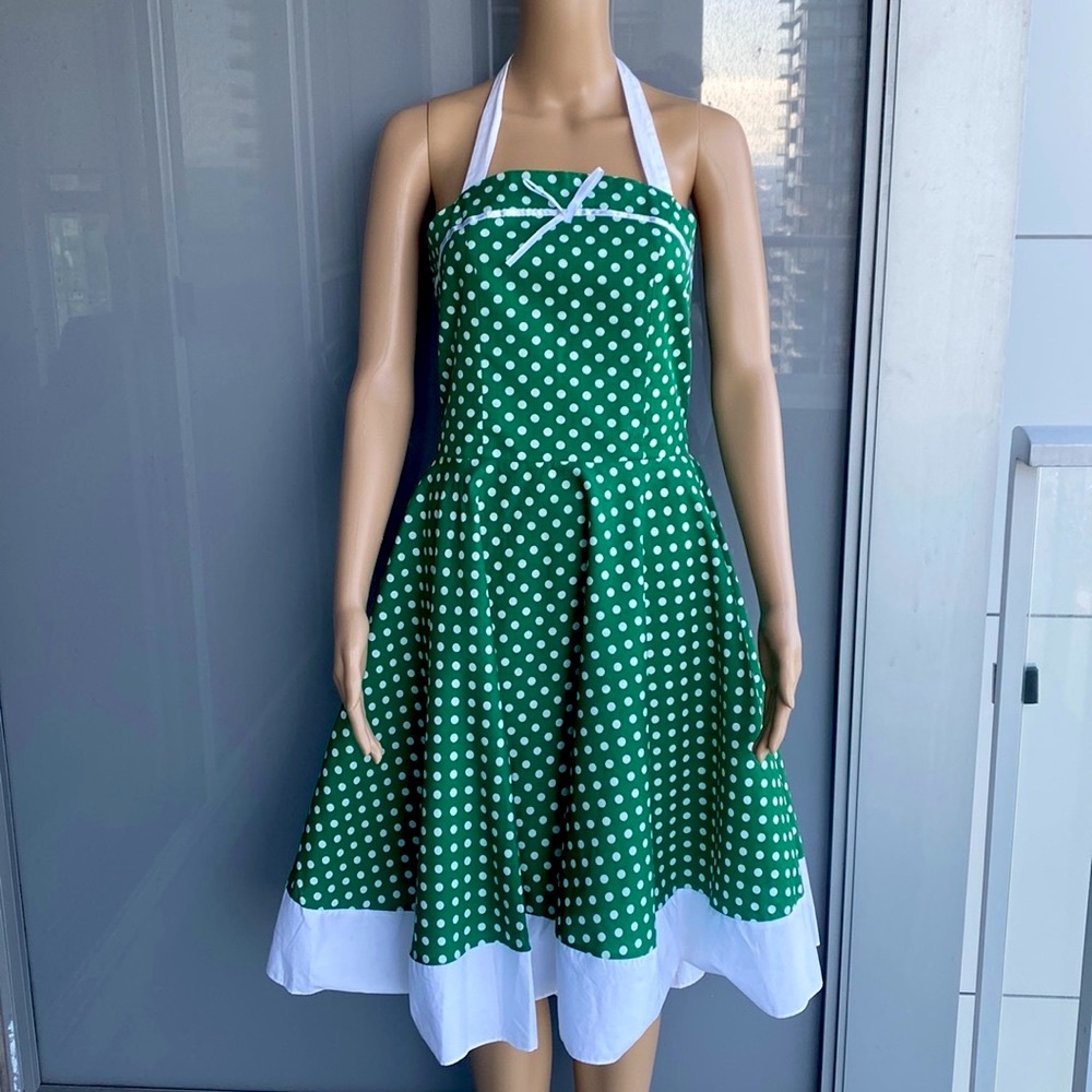 Retro Polka Dot Cotton Dress – A Nostalgic Delight - Picture 2 of 13